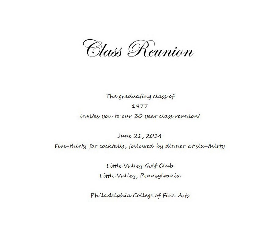 Class Reunion Invitation Templates Free