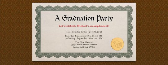 College Graduation Luncheon Invitations