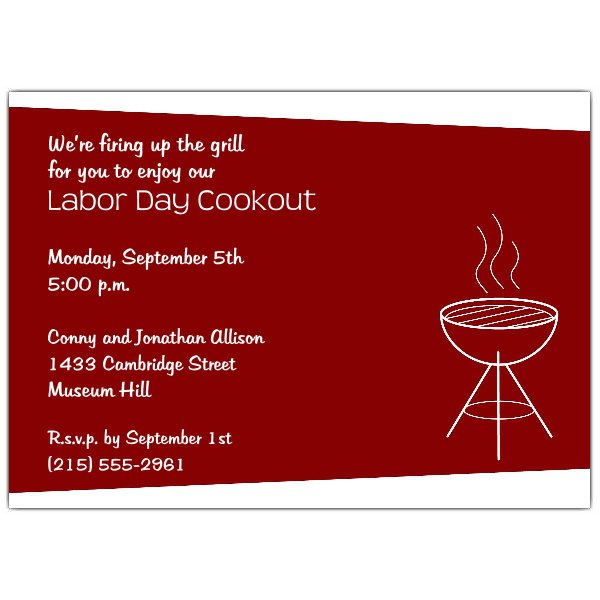Cookout Party Invitations Free