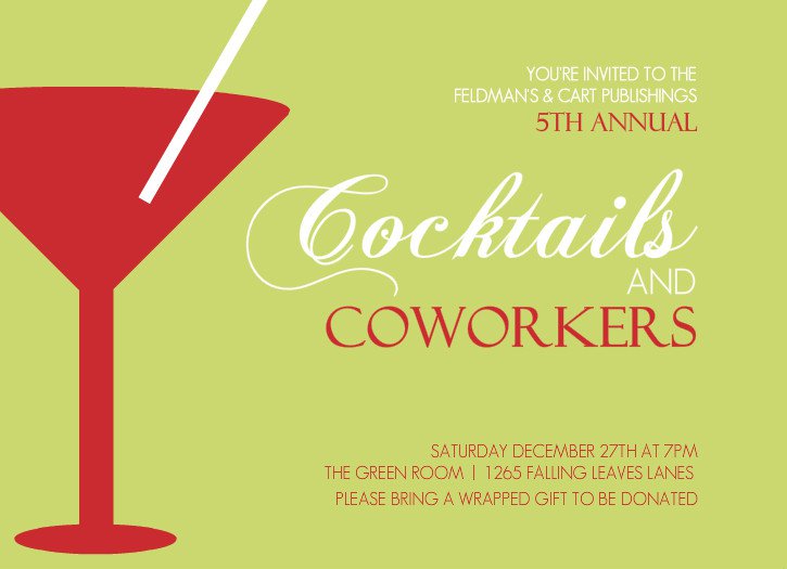 Corporate Cocktail Reception Invitation Wording