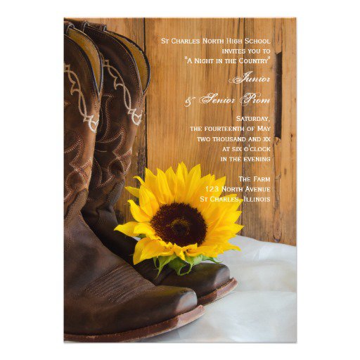 Country And Western Prom Invitations - Invitation Design Blog