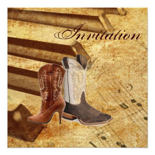 Country Boots Wedding Invitations