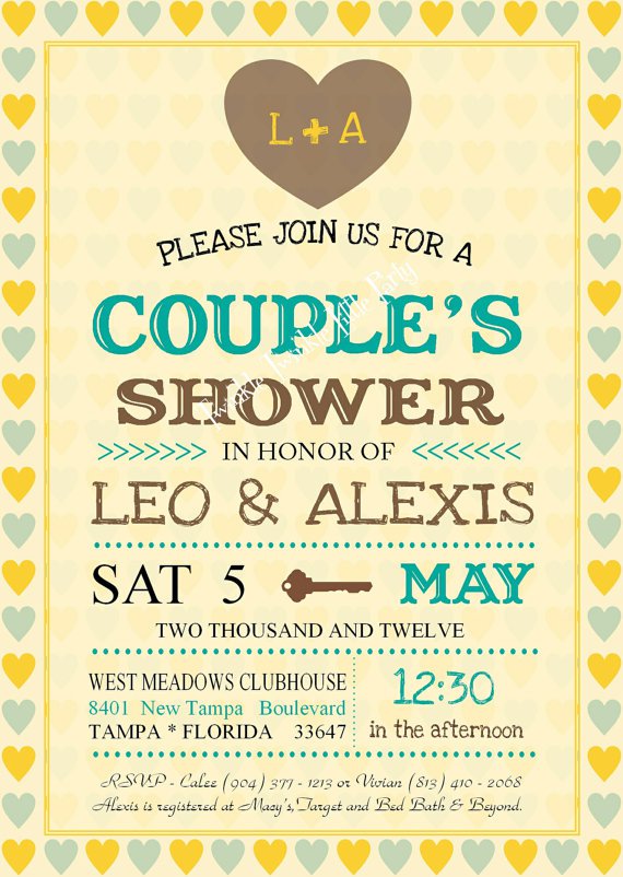 Couples Bridal Shower Invitation Wording Ideas