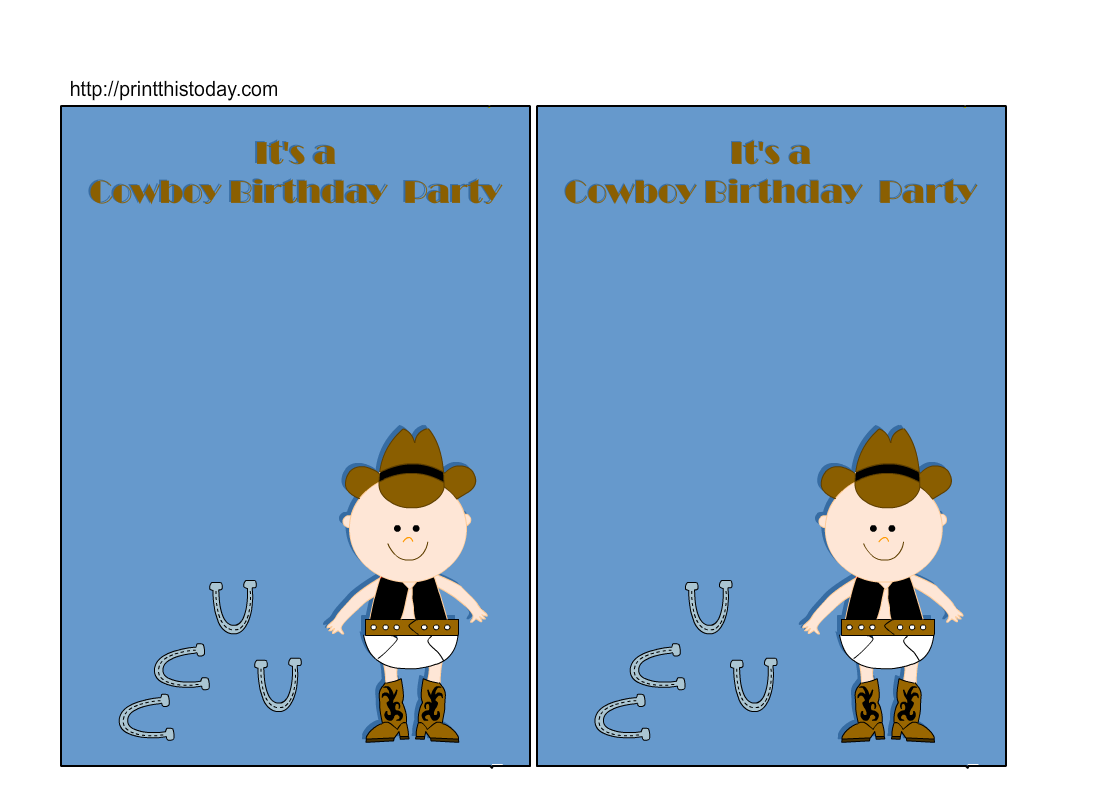 Cowboy Baby Shower Invitations Free Printable