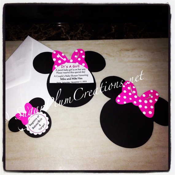 Custom Baby Minnie Mouse Invitations