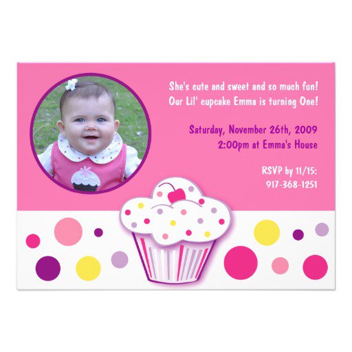 Custom Cupcake Birthday Invitations