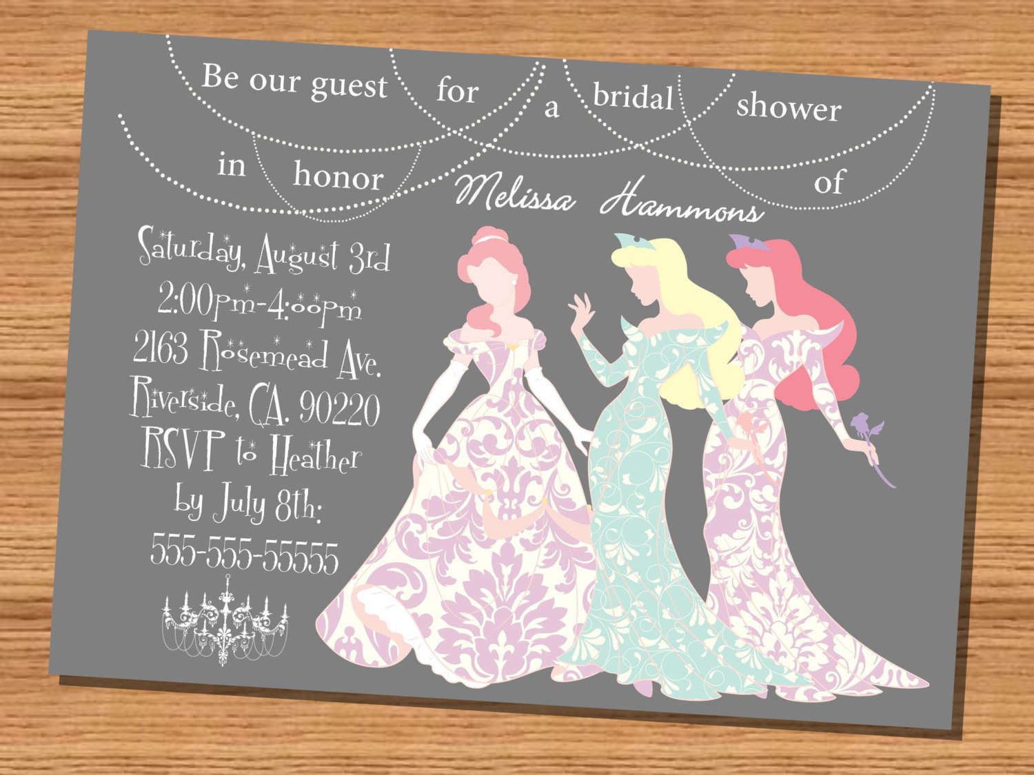 Custom Disney Princess Invitations