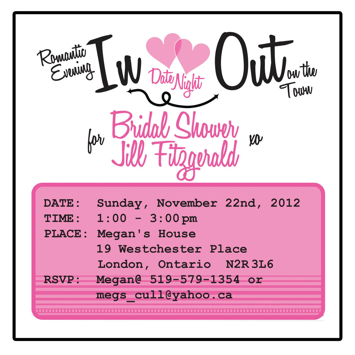 Date Night Bridal Shower Invitations Invitation Design Blog