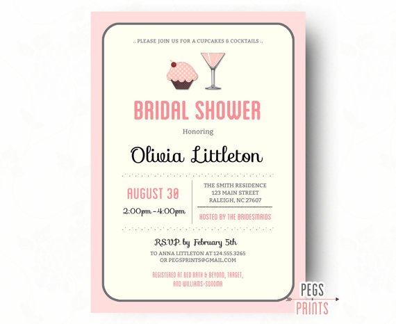 Dessert Themed Bridal Shower Invitations 10