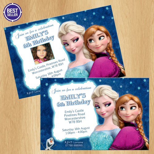 Disney Frozen Birthday Party Invitations Uk