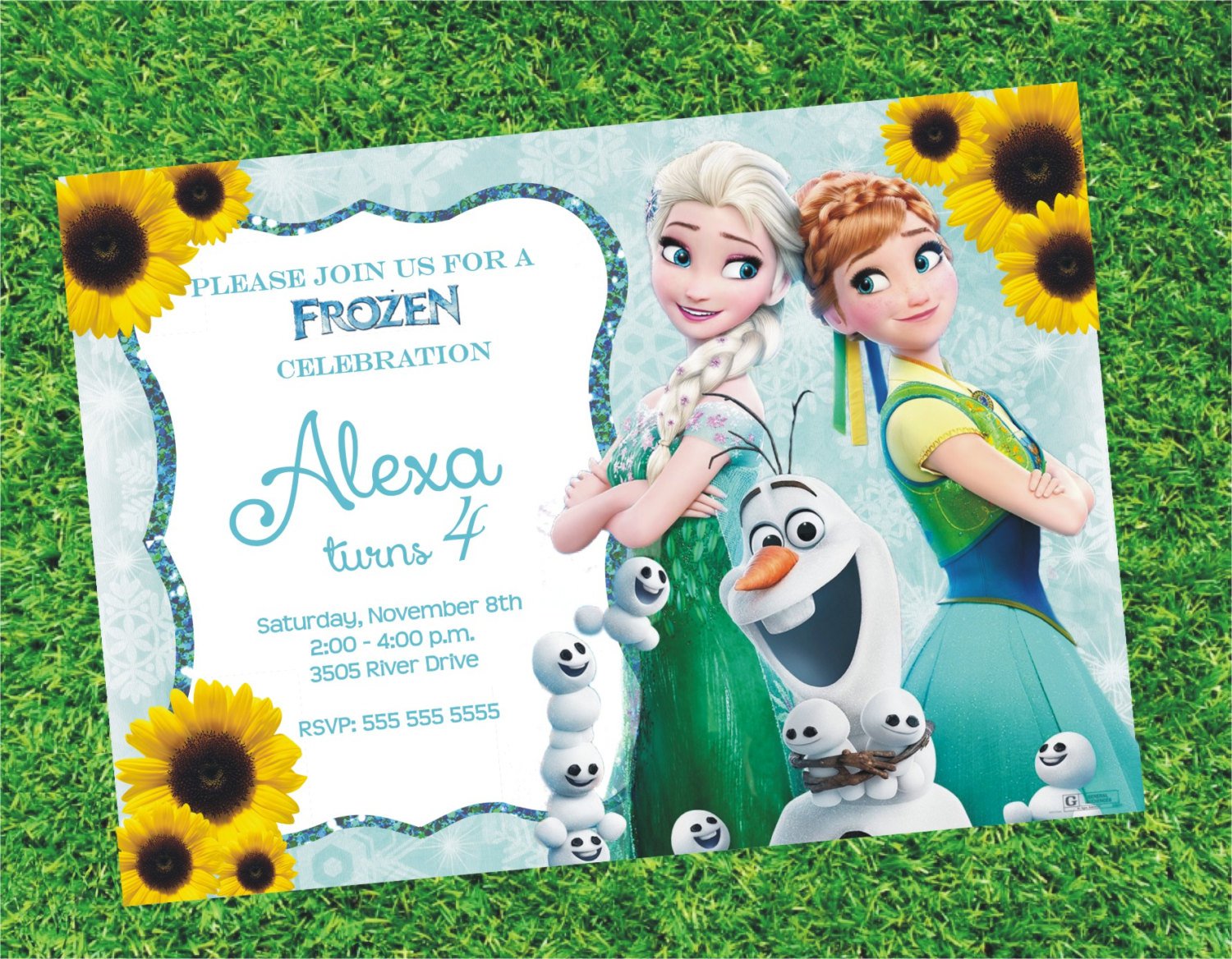 Disney Frozen Fever Blank Invitations