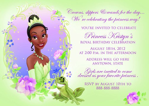 Disney Princess And The Frog Baby Shower Invitations