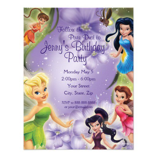 Disney Tinkerbell Party Invitations