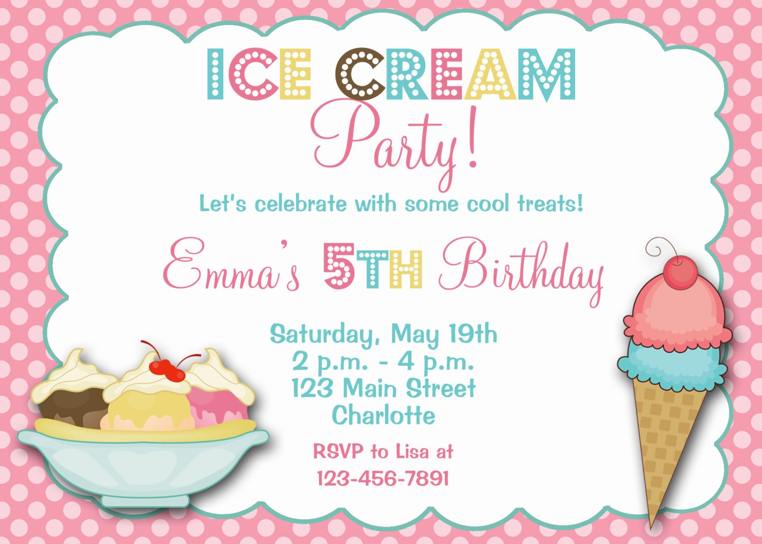 Downloadable Ice Cream Social Invitations Invitation Design Blog