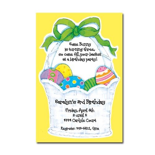 Easter Egg Hunt Birthday Party Invitations