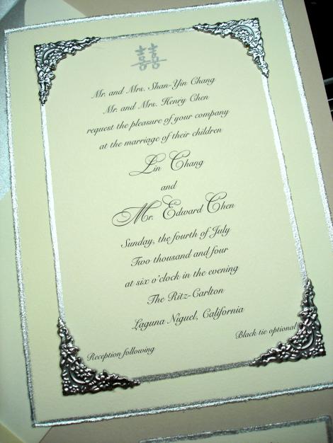 Elegant Handmade Wedding Invitations