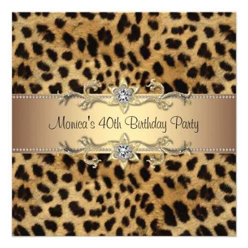 Elegant Leopard Print Birthday Invitations - Invitation Design Blog