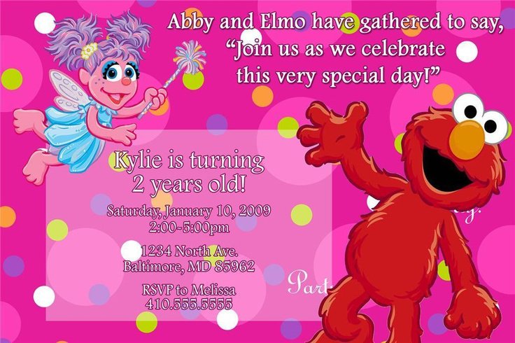 Elmo Invitations Personalized For Lauren