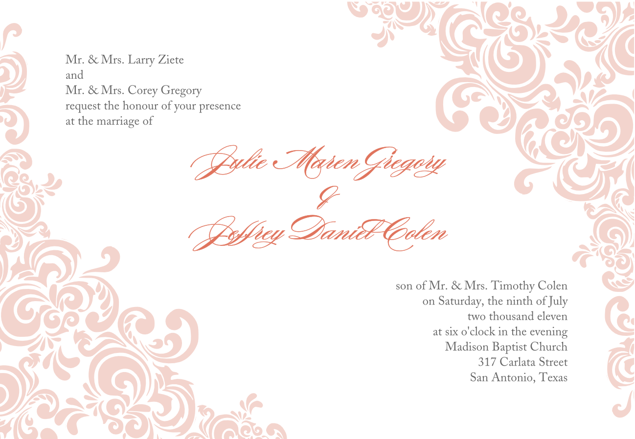 Fancy Blank Invitation Templates - Invitation Design Blog
