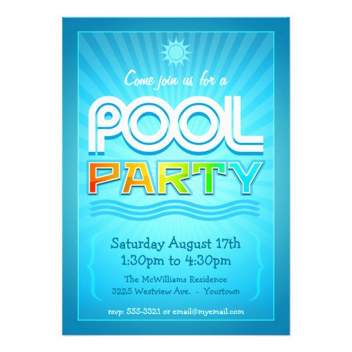 Free Bbq Pool Party Invitations