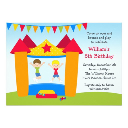 Free Bounce House Birthday Party Invitations