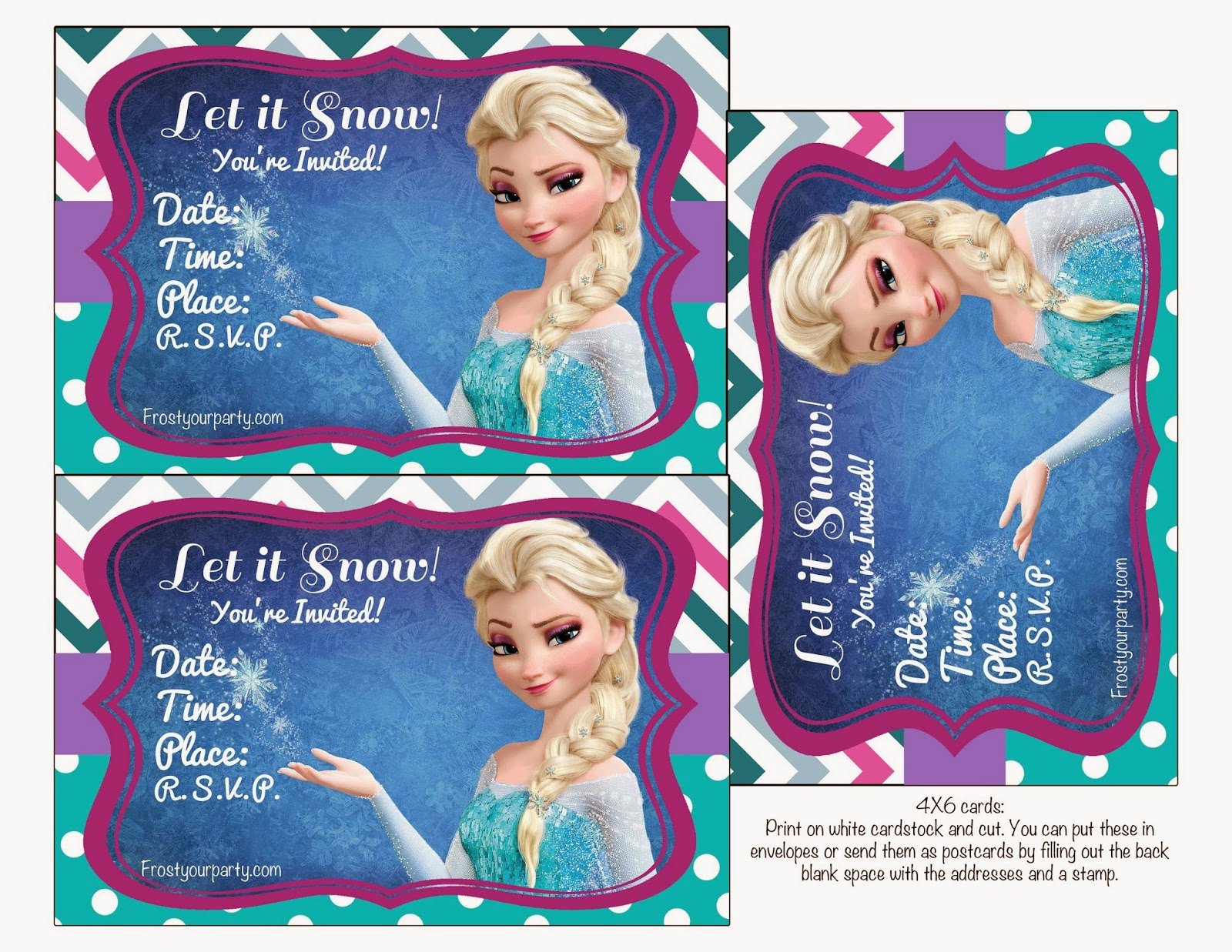 Free Frozen Printable Invitation Designs