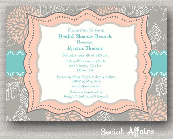 Free Printable Bridal Brunch Invitations