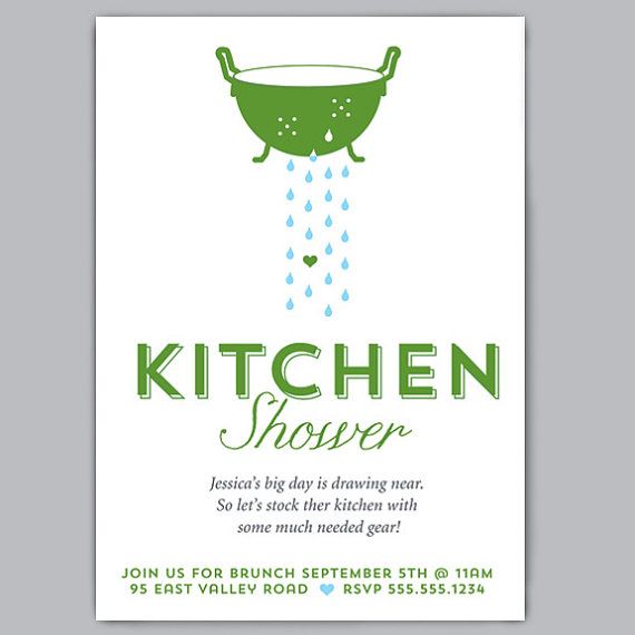 Free Printable Kitchen Bridal Shower Invitations Templates