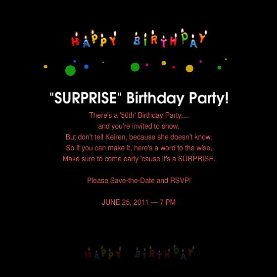 Free Surprise Birthday Party Invitations Printable