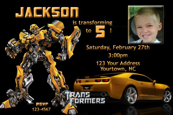 Free Transformers Party Invitation Template