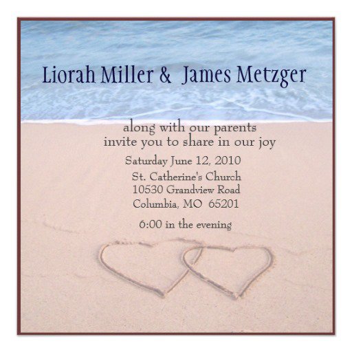 Fun Beach Wedding Invitation Wording