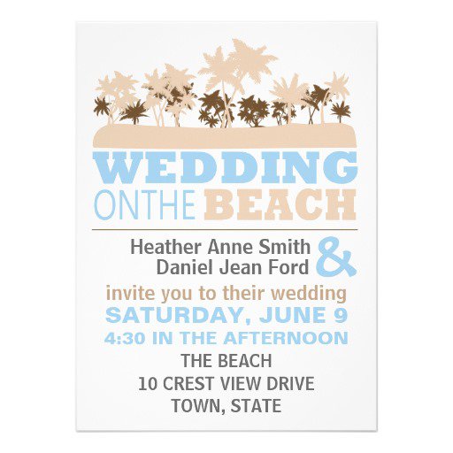 Fun Beach Wedding Invitations