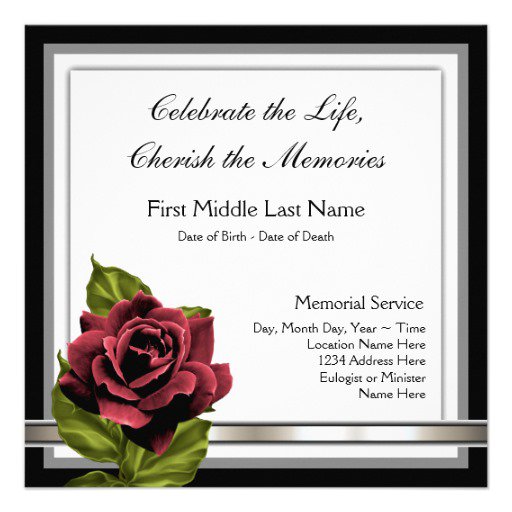 Funeral Invitations Examples