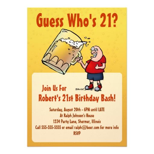 Funny 21st Birthday Invitations