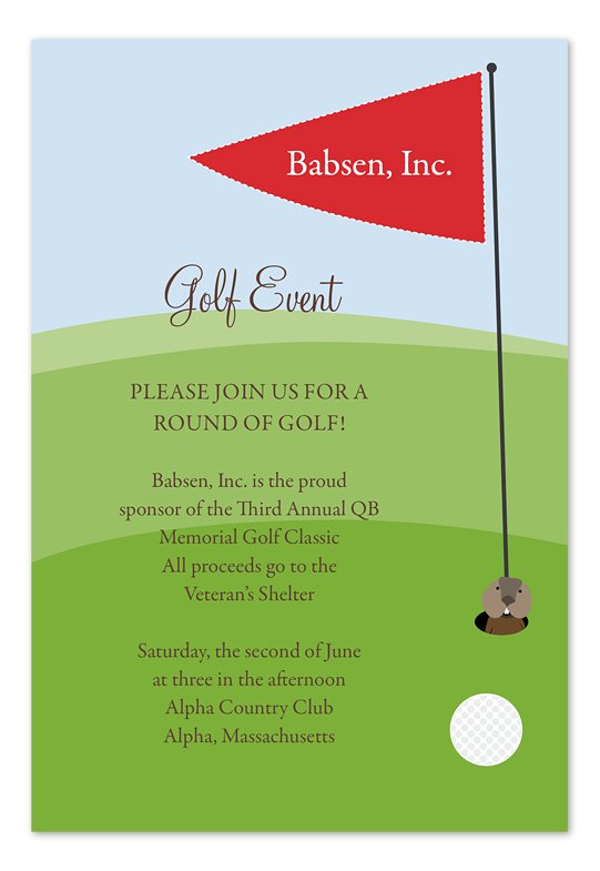 Golf Event Invitation Templates Invitation Design Blog