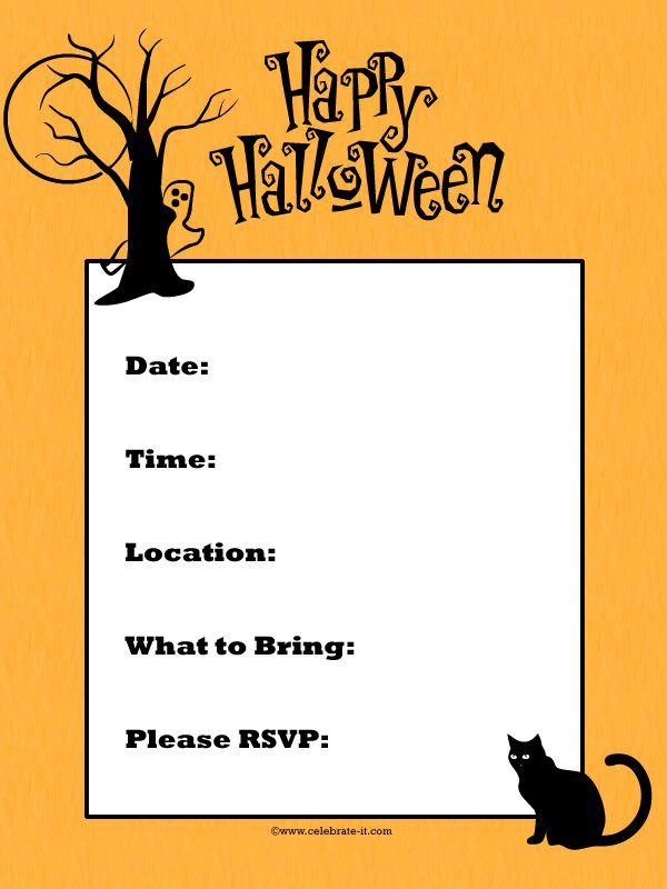 Halloween Invitation Ideas Free