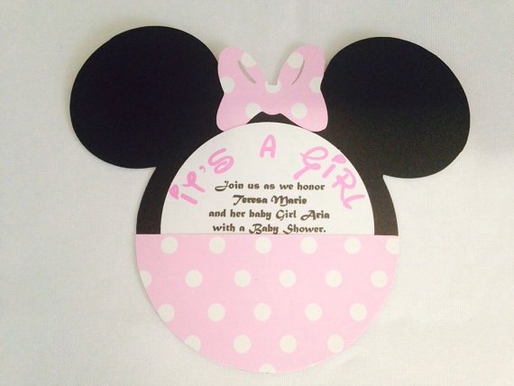 Handmade Minnie Mouse Party Invitations