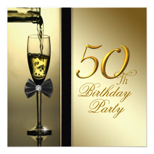Happy 50th Birthday Invitation Card