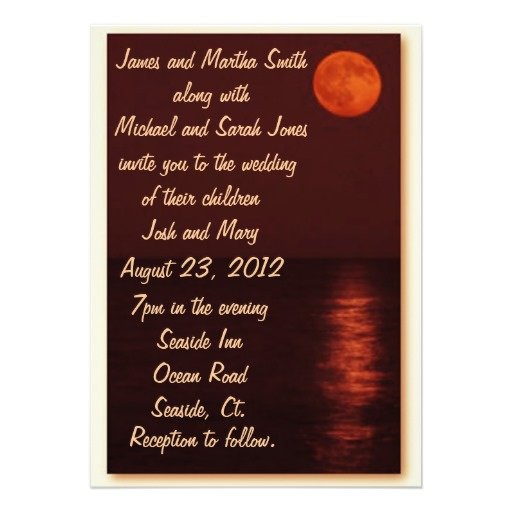 Harvest Moon Wedding Invitations