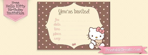 Hello Kitty Birthday Invitation Cards Printable