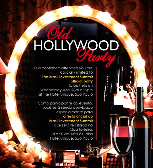 Hollywood Glam Party Invitations