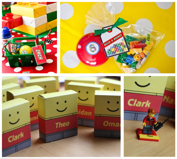 Homemade Lego Party Favors