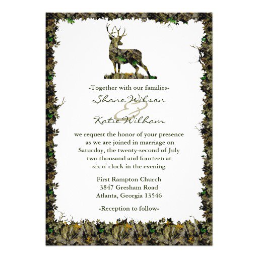 Hunting Camouflage Wedding Invitations