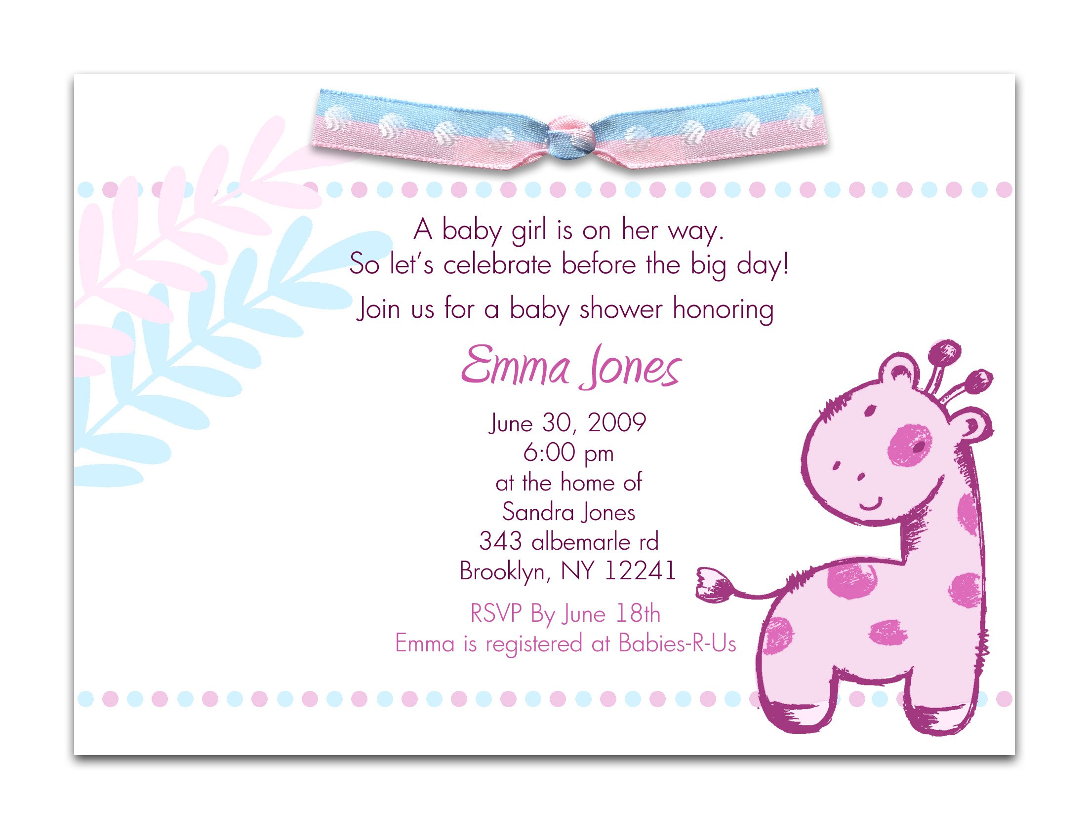 Ideas For Baby Shower Invitations Wording