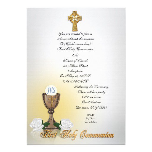 Irish Communion Invitations