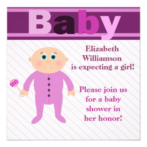 Lavender Invitations Baby Shower