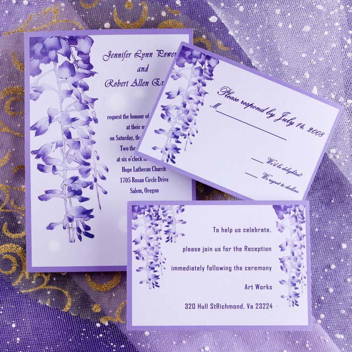 Lavender Invitations Wedding