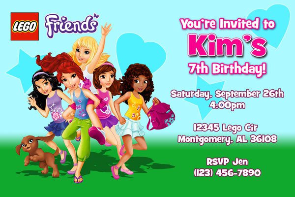Lego Friends Party Invitations 10