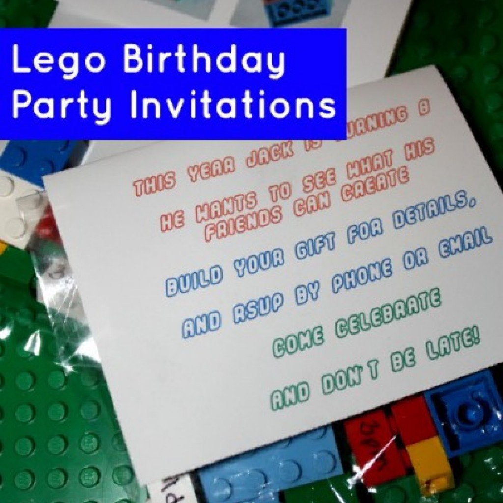 Legos Box Invitations