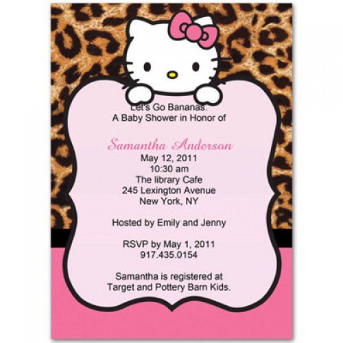 Leopard Baby Shower Invitations Cheap